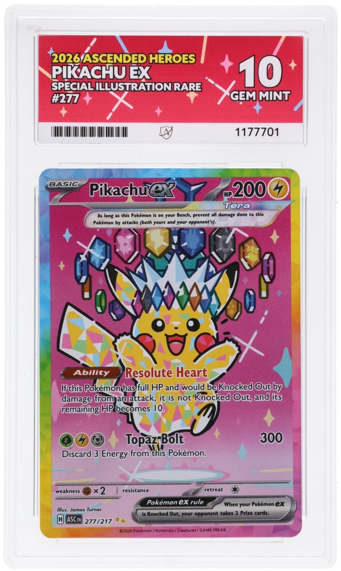 Pikachu EX #277 ACE 10 Special Illustration Rare Ascended Heroes