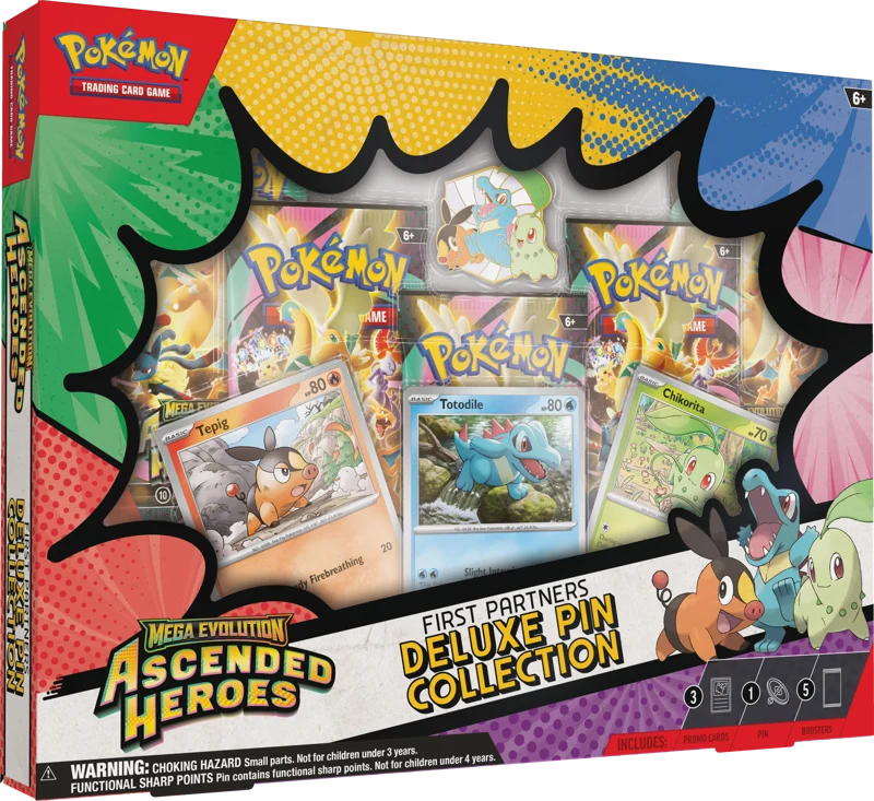 Pokémon TCG: Mega Evolution Ascended Heroes - First Partners Deluxe Pin Collection